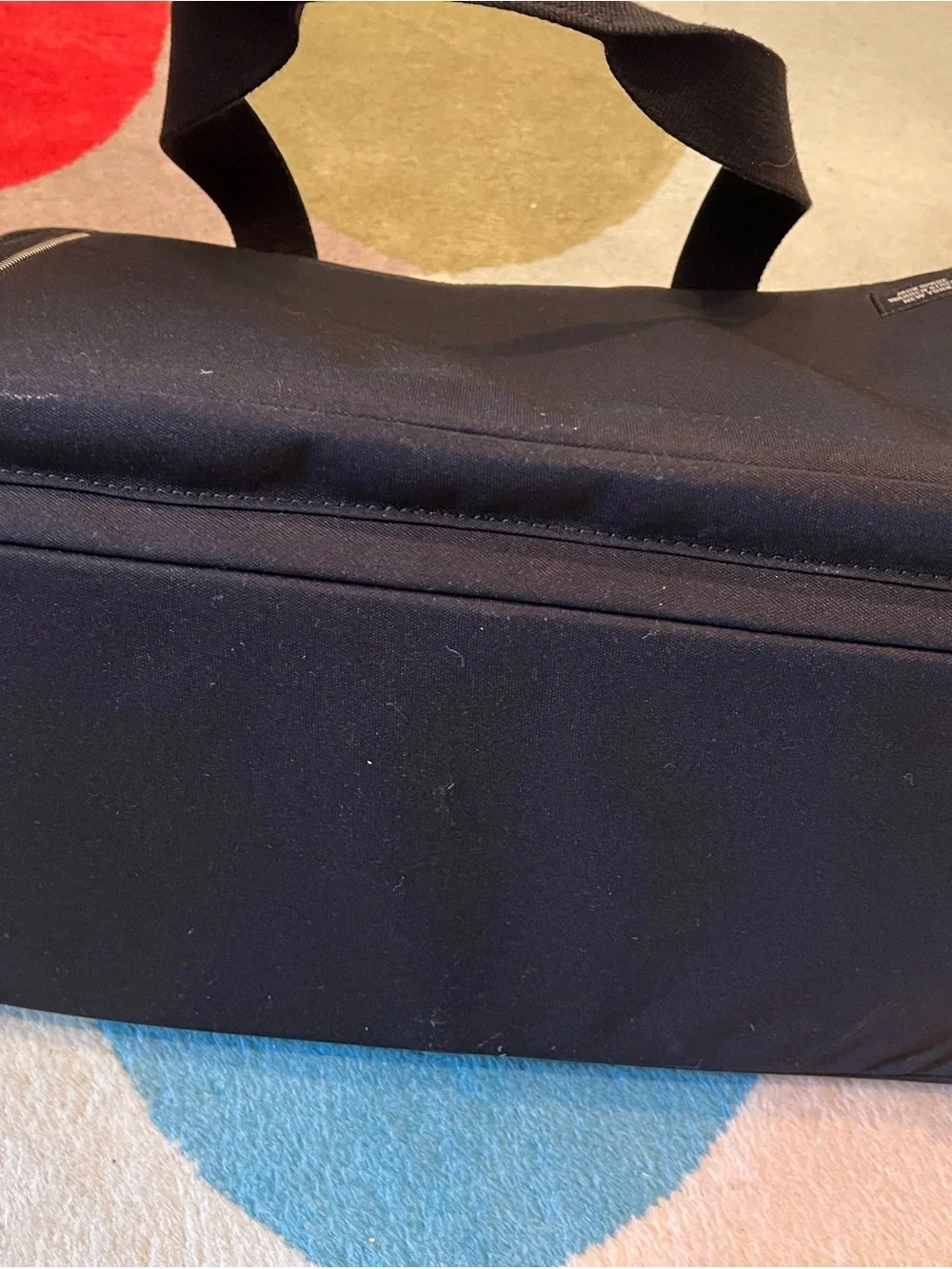 JACK SPADE Navy Black Canvas Duffle Bag - no long strap!